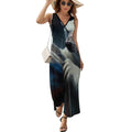 longue sans manches pour femme, motif drapeau russe et ours, taille 5XL